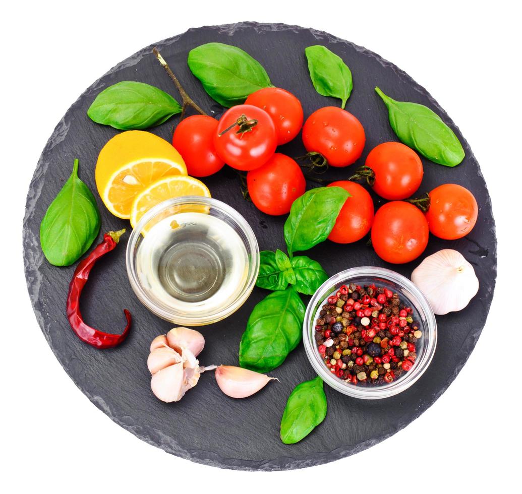 Tomato, Basil, Pepper and Lemon with Saffron photo