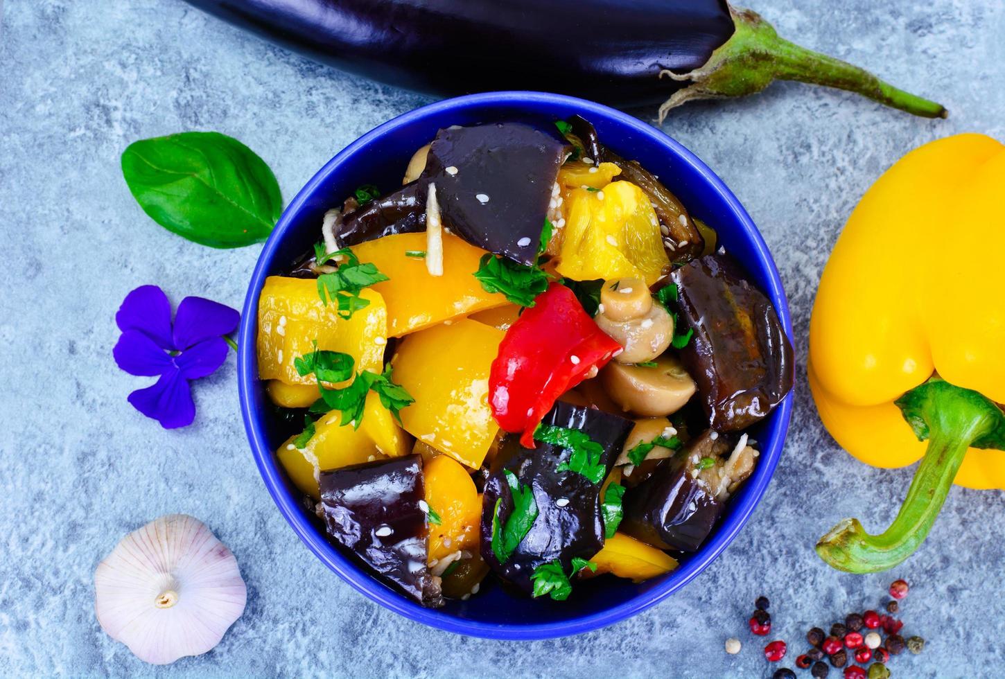 Eggplant Salad with Paprika photo