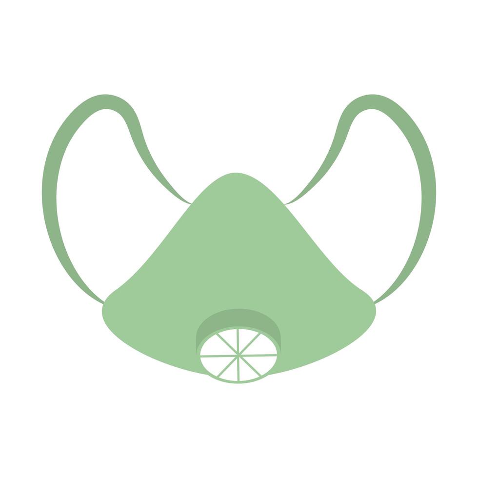 covid 19 coronavirus, protective mask N95, prevention outbreak disease pandemic flat design icon vector