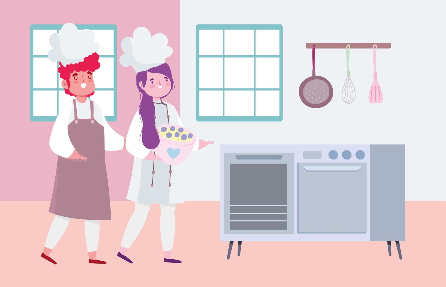 quédese en casa, chef femenino y masculino con dibujos animados de cocina de estufa de tazón, actividades de cuarentena de cocina 4419834 Vector en Vecteezy quédese en casa, chef femenino y masculino con dibujos animados de cocina de estufa de tazón, actividades de cuarentena de cocina 4419834 Vector en Vecteezy
