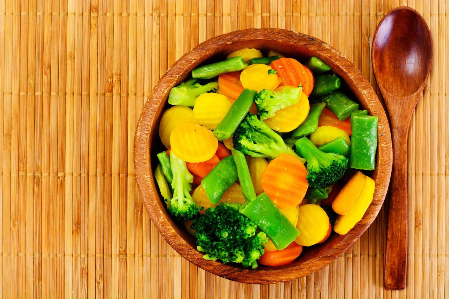 Steamed Vegetables Potatoes, Carrots, Cauliflower, Broccoli photo