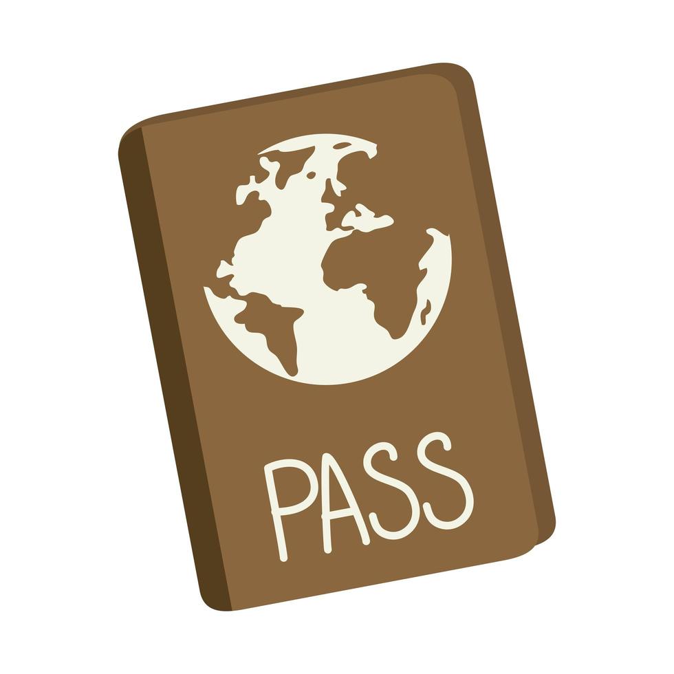 summer travel and vacation passport id in flat style isolated icon vector