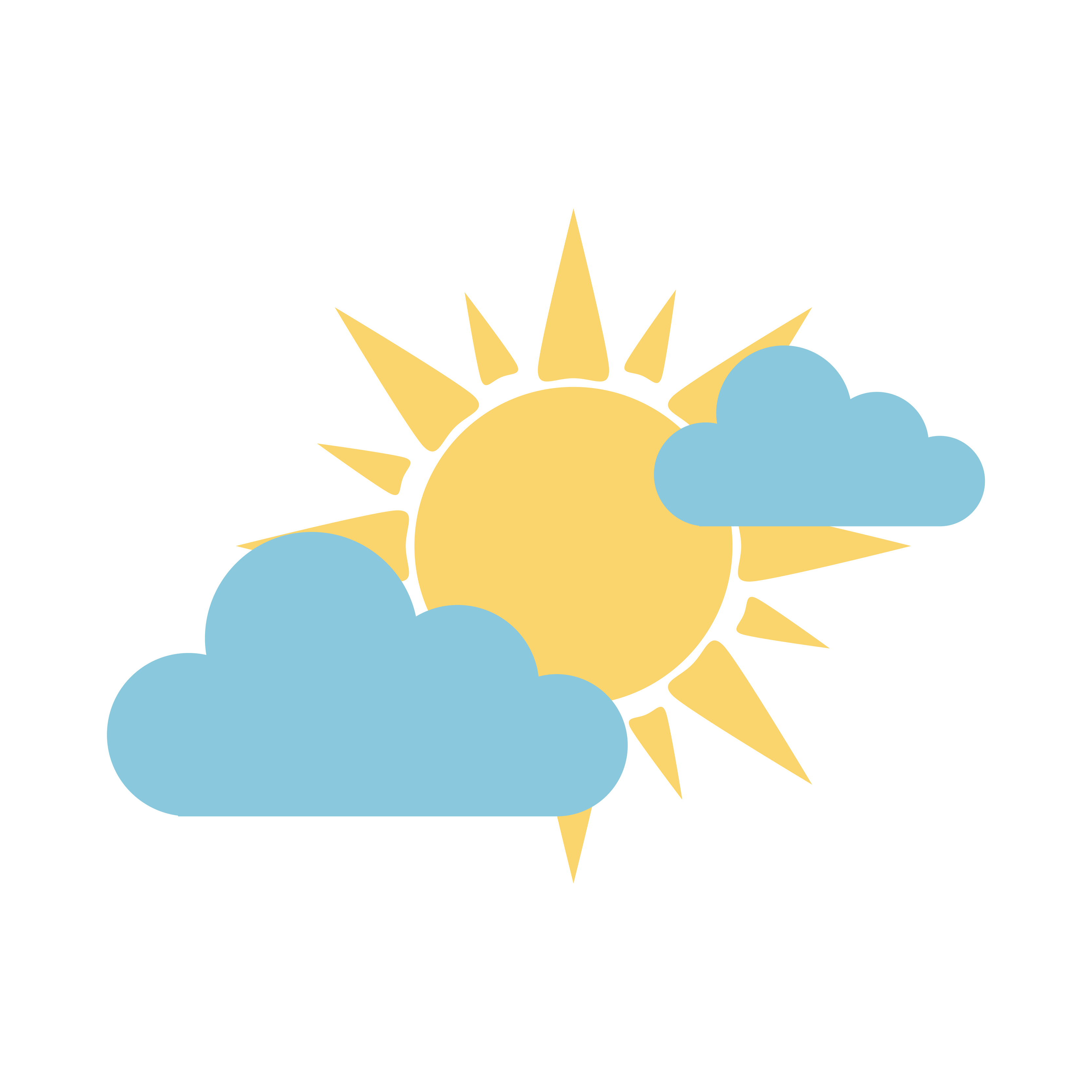 sun clouds sky weather in flat style isolated icon 4420058 Vector Art ...