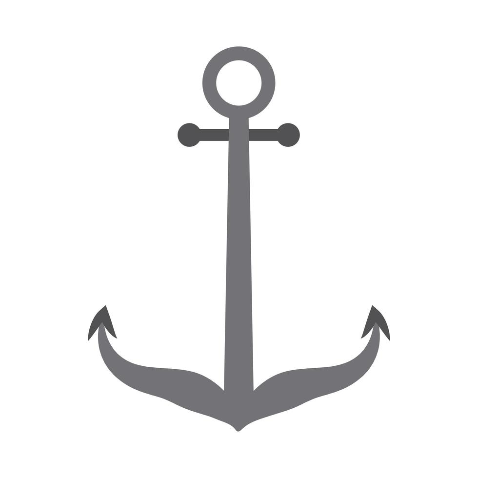 summer travel and vacation anchor maritime nautical in flat style isolated icon vector