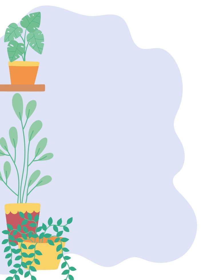 potted plants gardening interior shelf decoration image vector