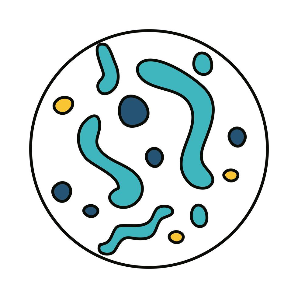 covid 19 coronavirus patógeno propagación brote enfermedad pandemia icono de estilo plano vector