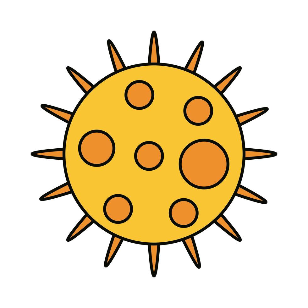 patógeno del virus del coronavirus covid 19, icono de estilo plano pandémico de enfermedad de brote vector