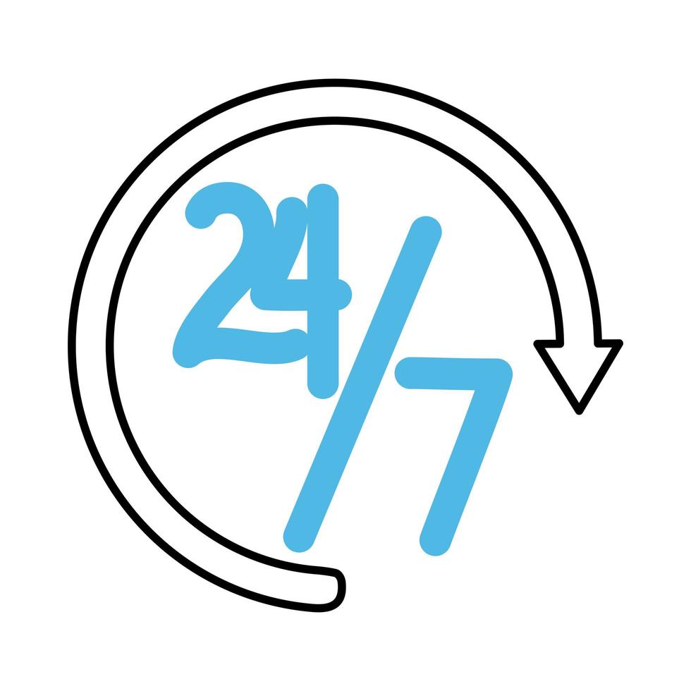 call center service support mobile marketing and e commerce line and fill style icon vector