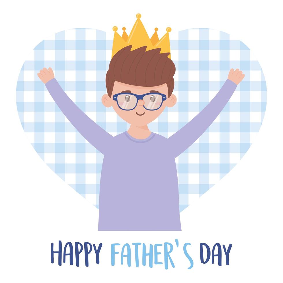 Father man with crown on fathers day vector design