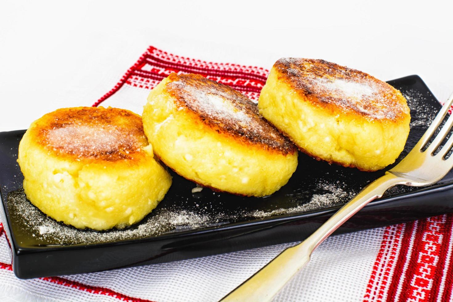 comida sana y dietética. pasteles de queso foto