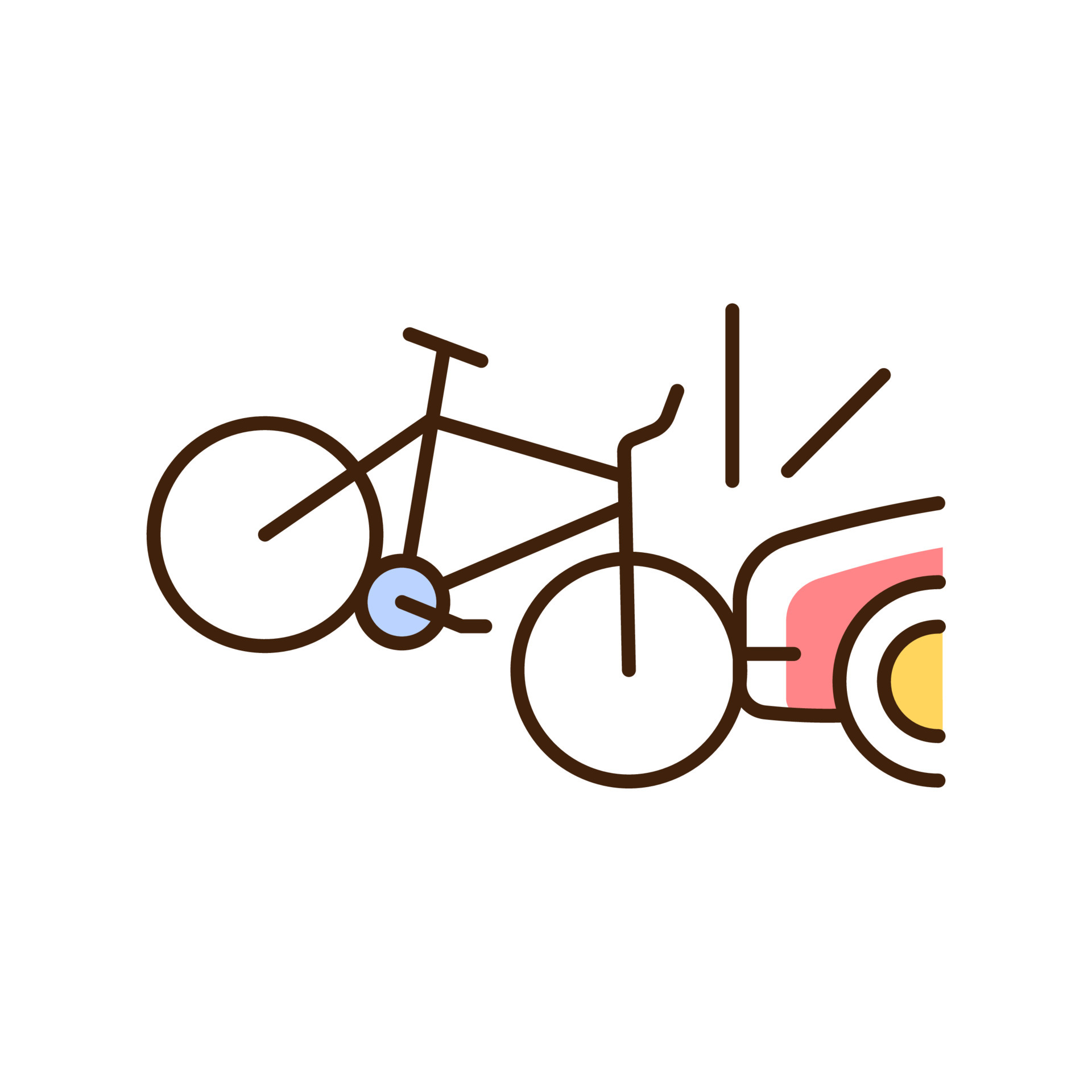 Car collision with cyclist RGB color icon. Accident with bicyclist and driver. Riding on public roadways. Car-on-bike collision. Bicycle crash. Isolated vector illustration. Simple filled line drawing 4422623 Vector Art at Vecteezy Car collision with cyclist RGB color icon. Accident with bicyclist and driver. Riding on public roadways. Car-on-bike collision. Bicycle crash. Isolated vector illustration. Simple filled line drawing 4422623 Vector Art at Vecteezy