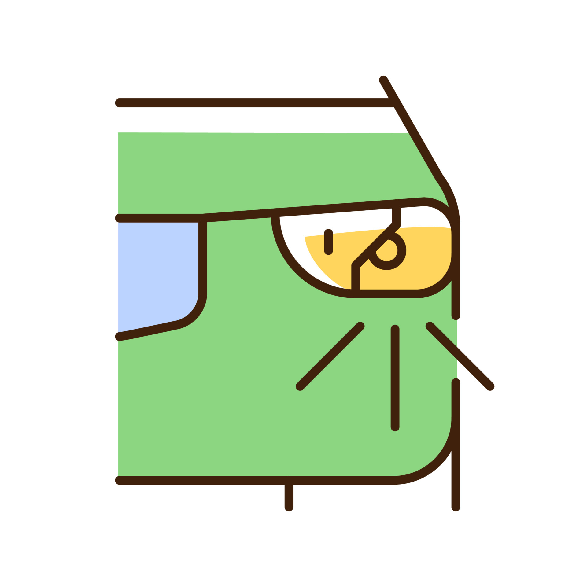 Broken headlight RGB color icon. Vehicle with cracked taillights