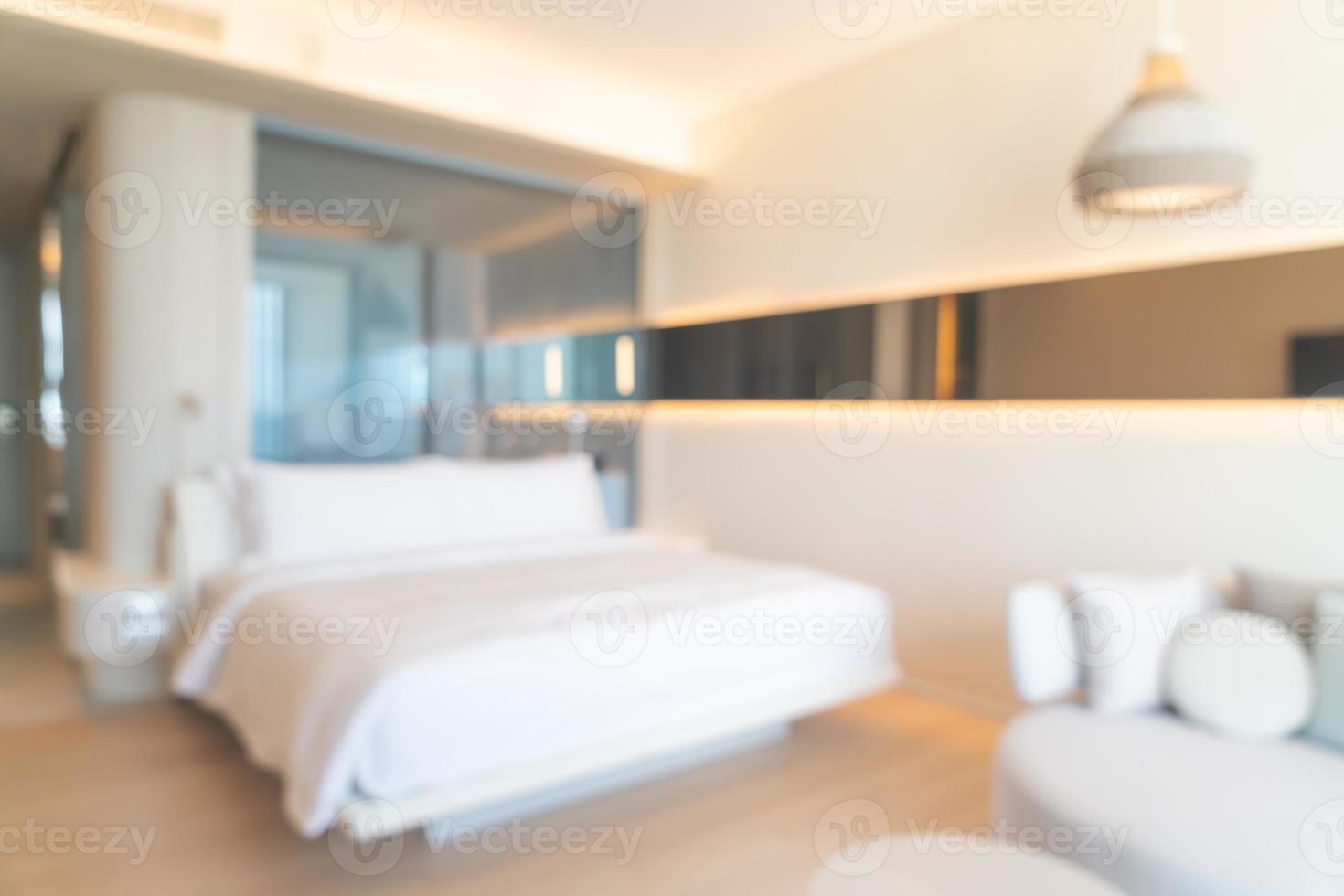 abstract blur luxury bedroom for background photo