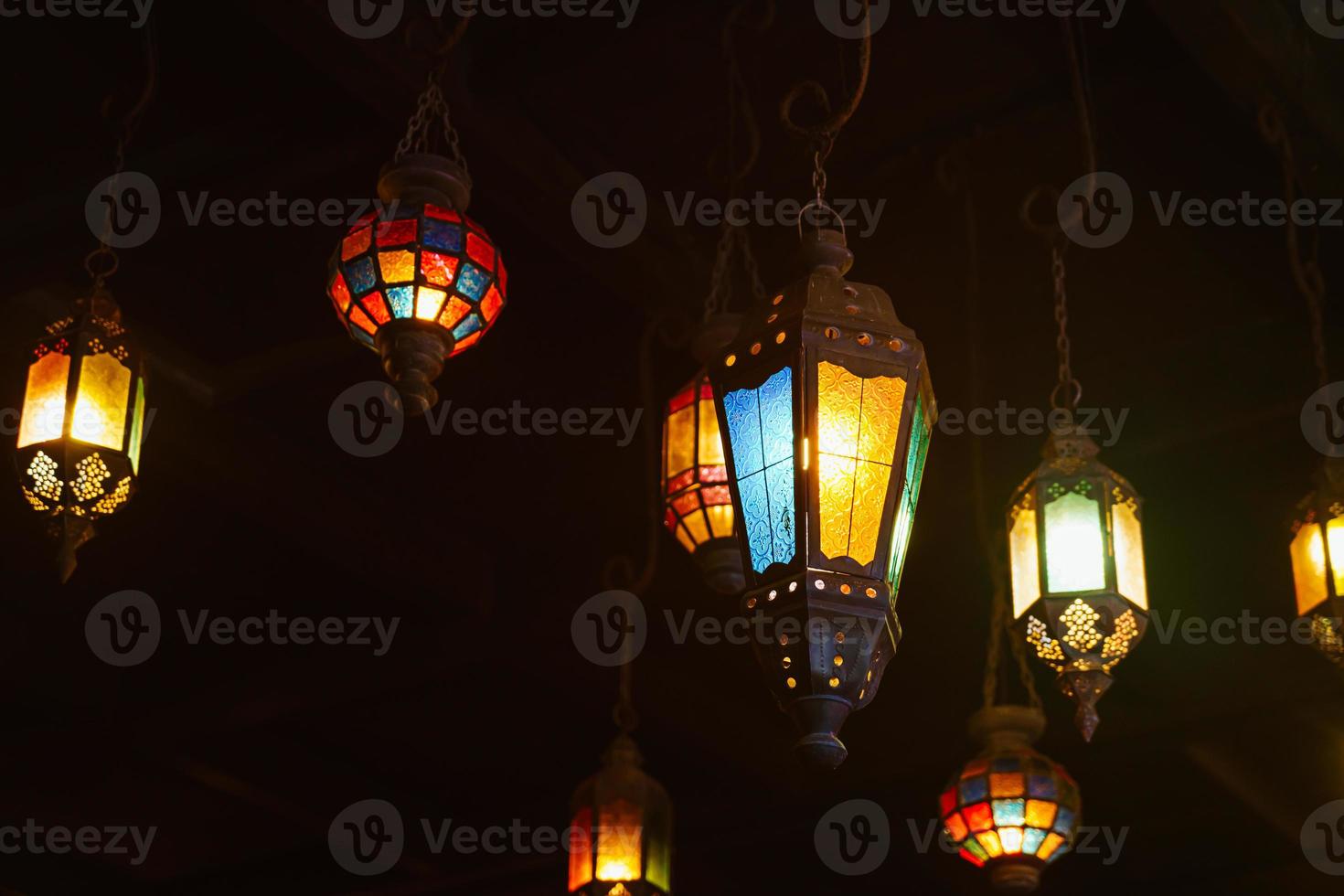 beautiful and vintage hanging lamp photo