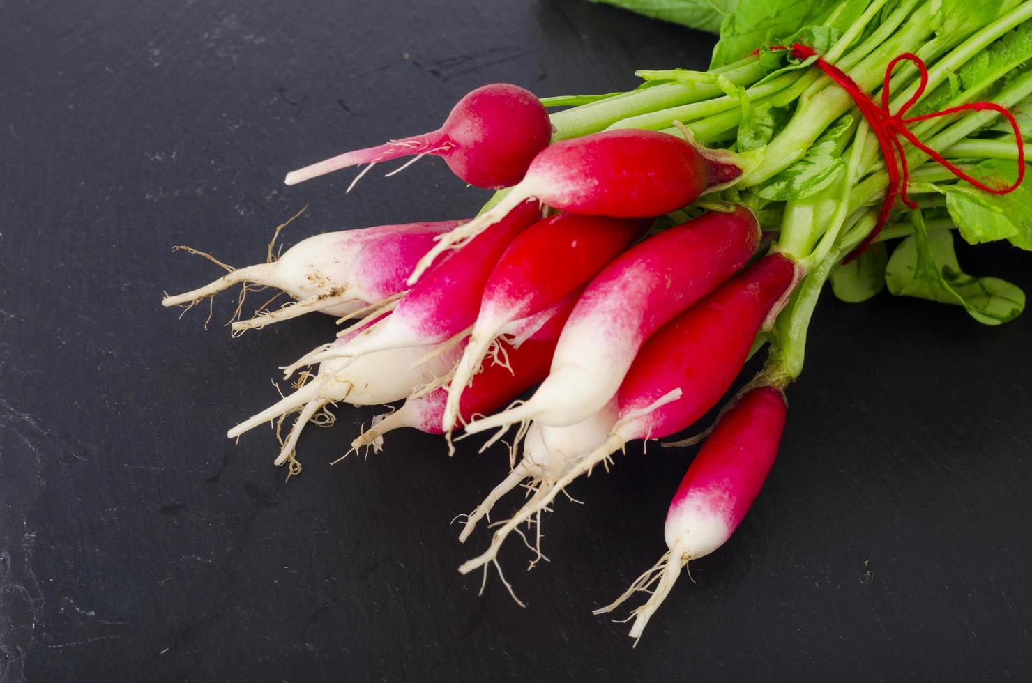 Bunch of fresh eco radishes, vegetables. Photo