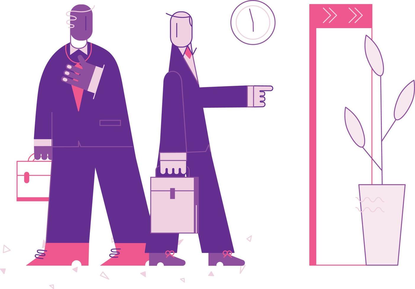 end of the working day vector