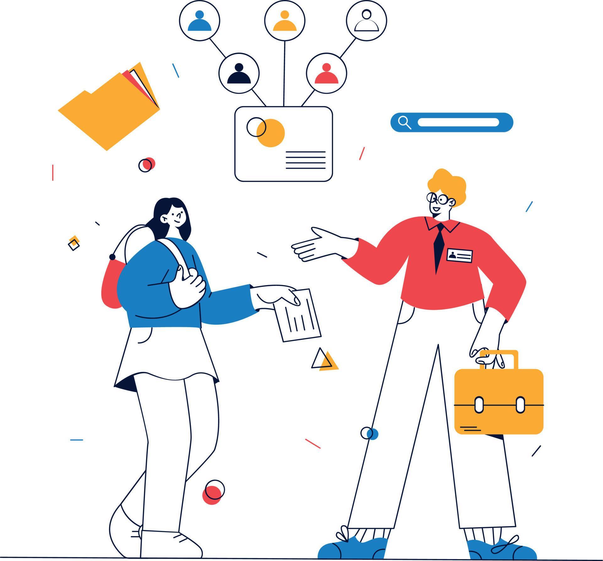 New job invitation 4425540 Vector Art at Vecteezy