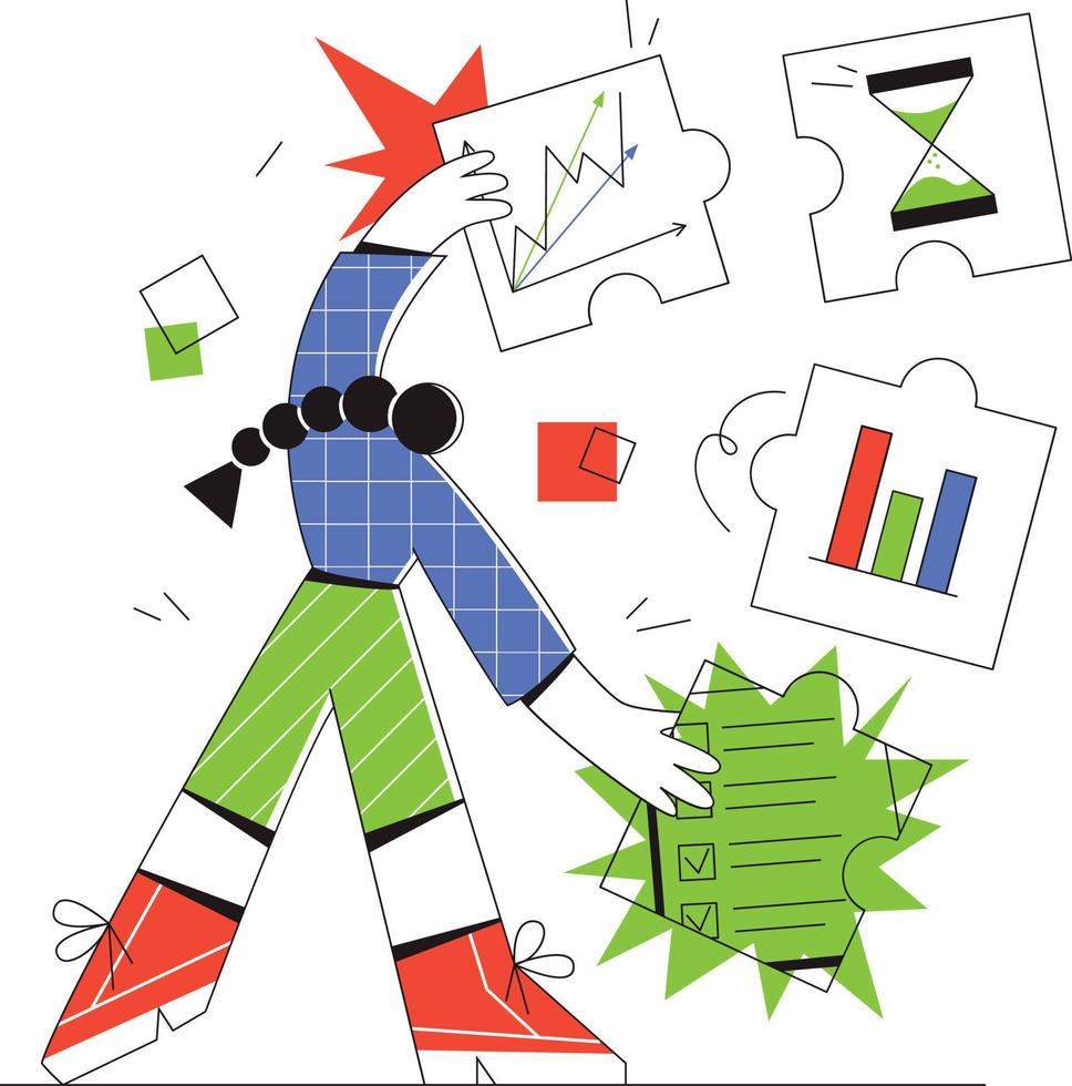 Business leader solving problem vector