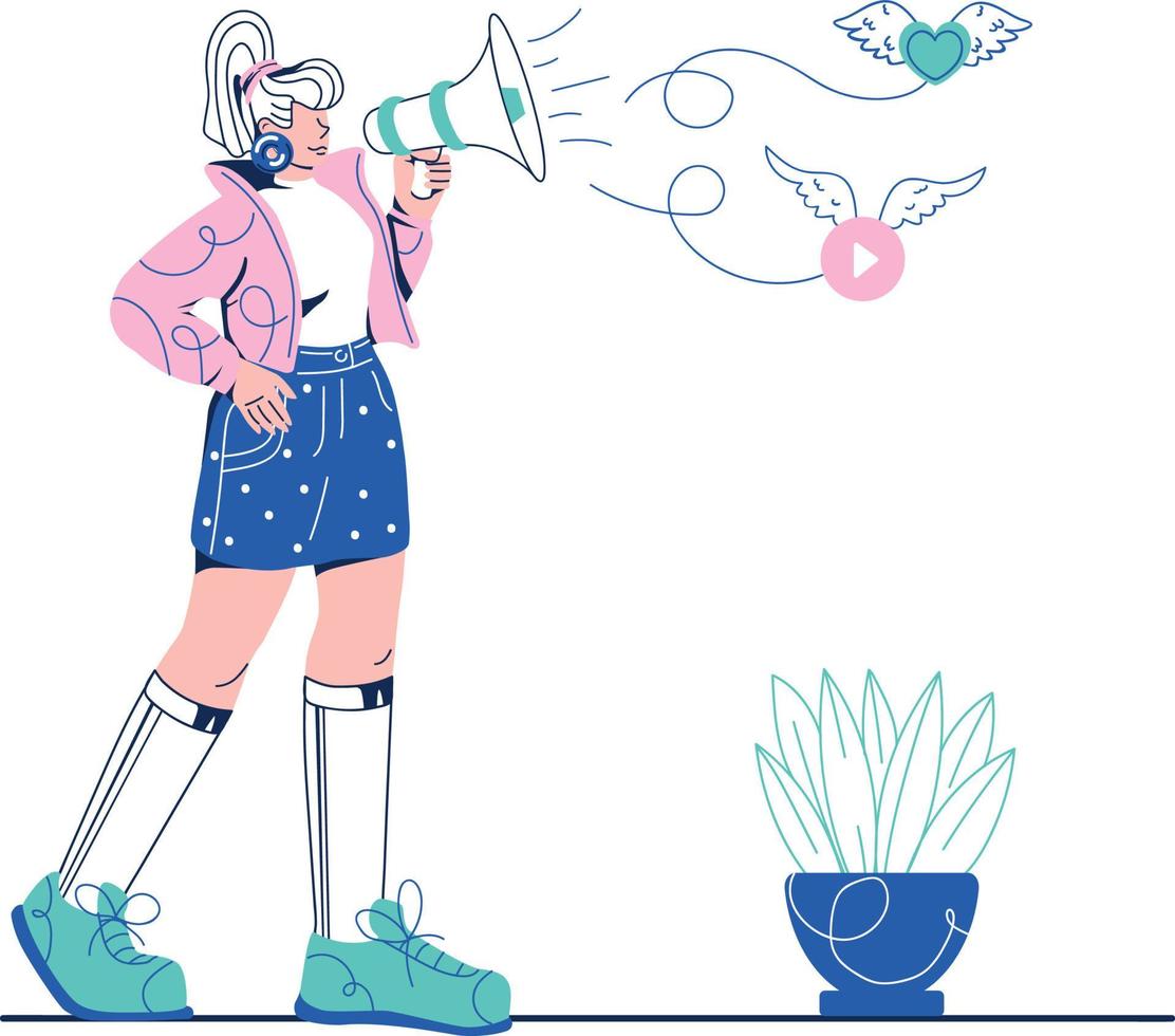 Social Media Influencer vector