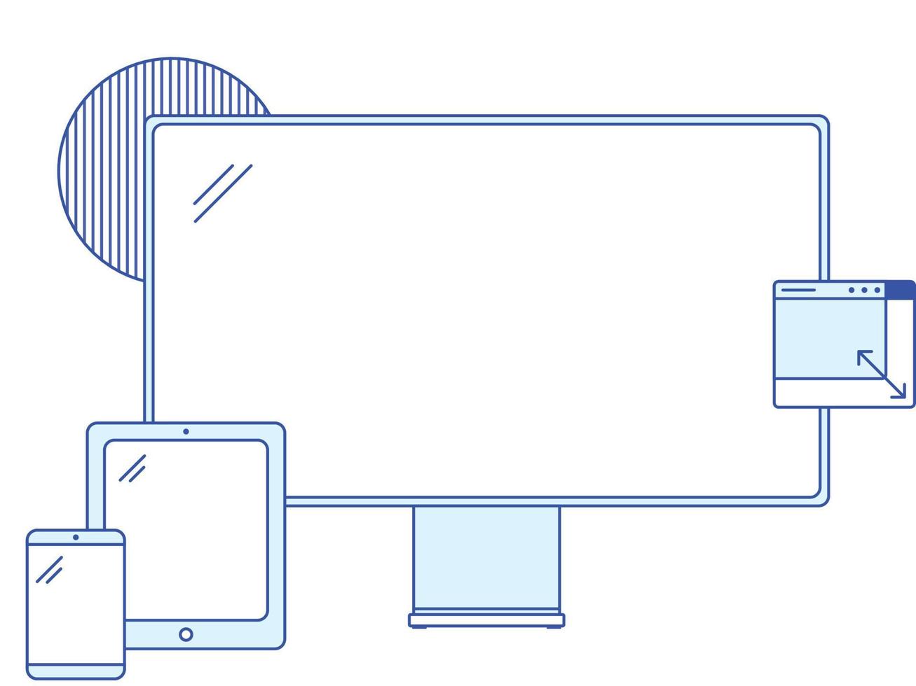 diseño web adaptable vector