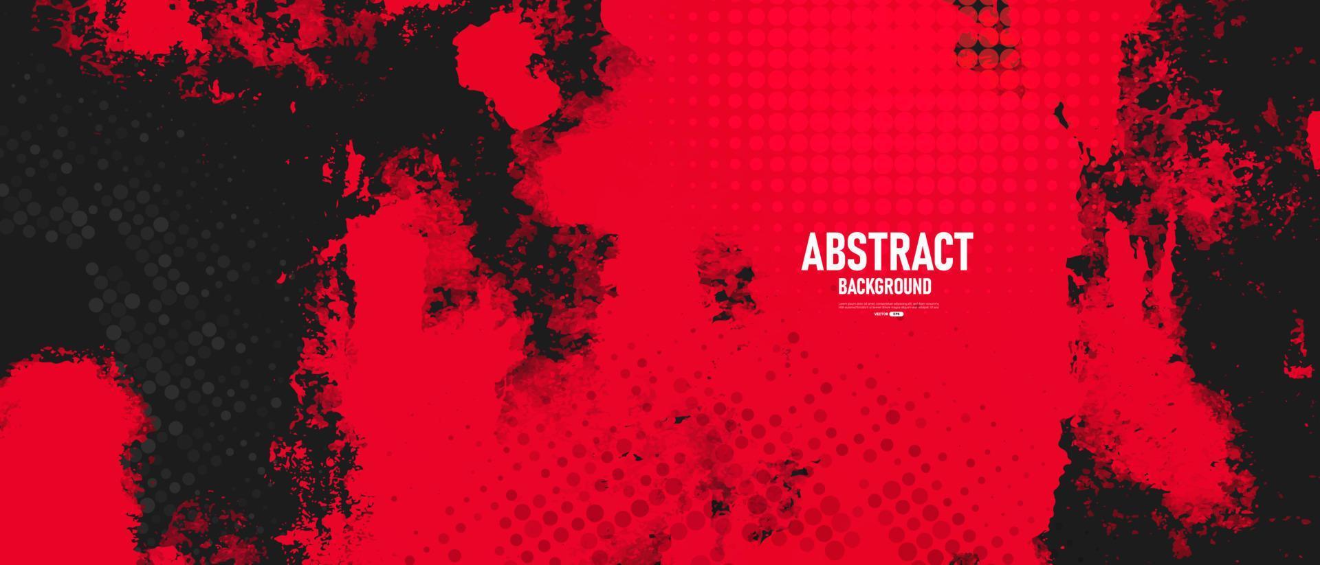 Black and red abstract grunge background vector