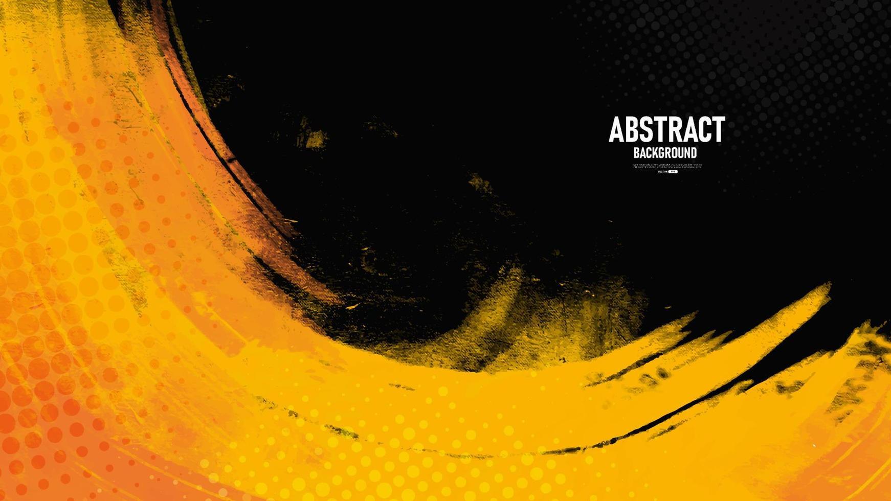 Black and yellow abstract background vector