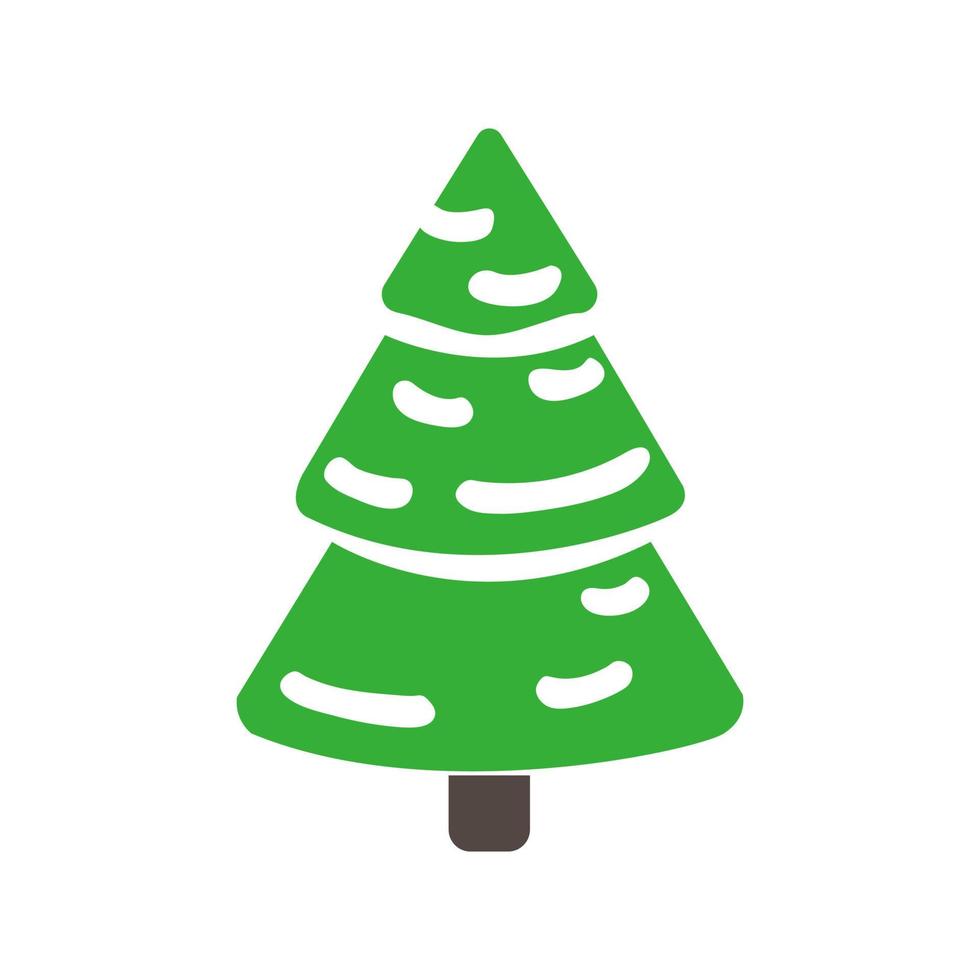christmas tree minimalist logo design greeting card holiday vector