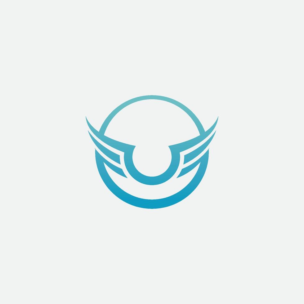 Falcon Wing  Vector Logo Icon Template