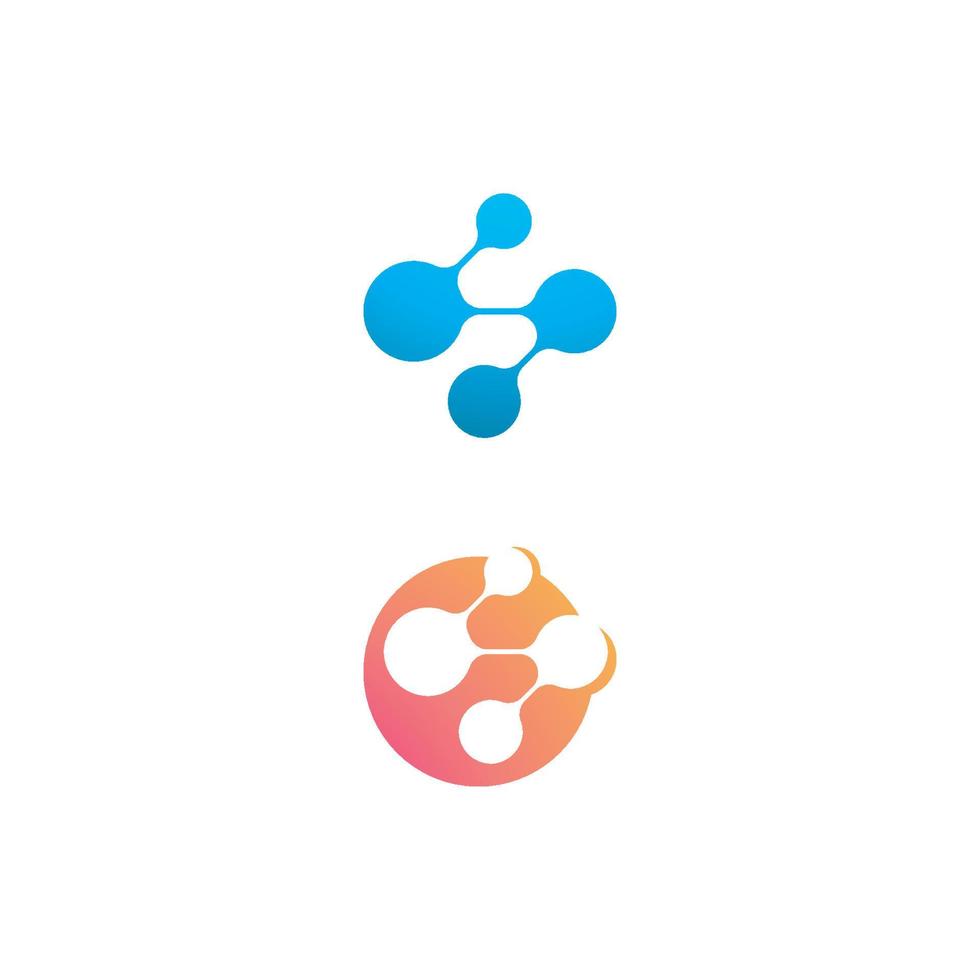 Molecule logo icon template for  science brand identity. vector