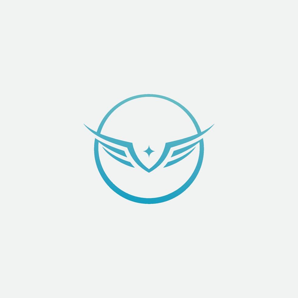 Falcon Wing  Vector Logo Icon Template