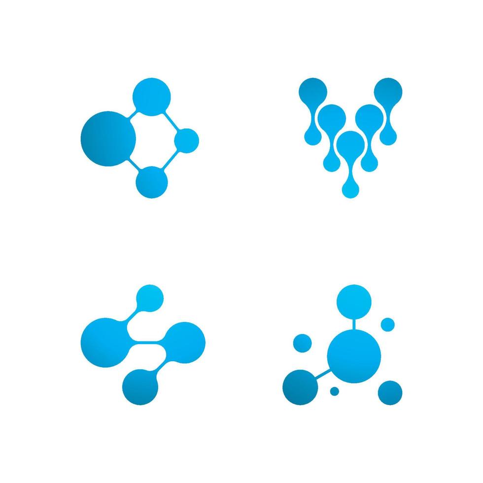 Molecule logo icon template for  science brand identity. vector