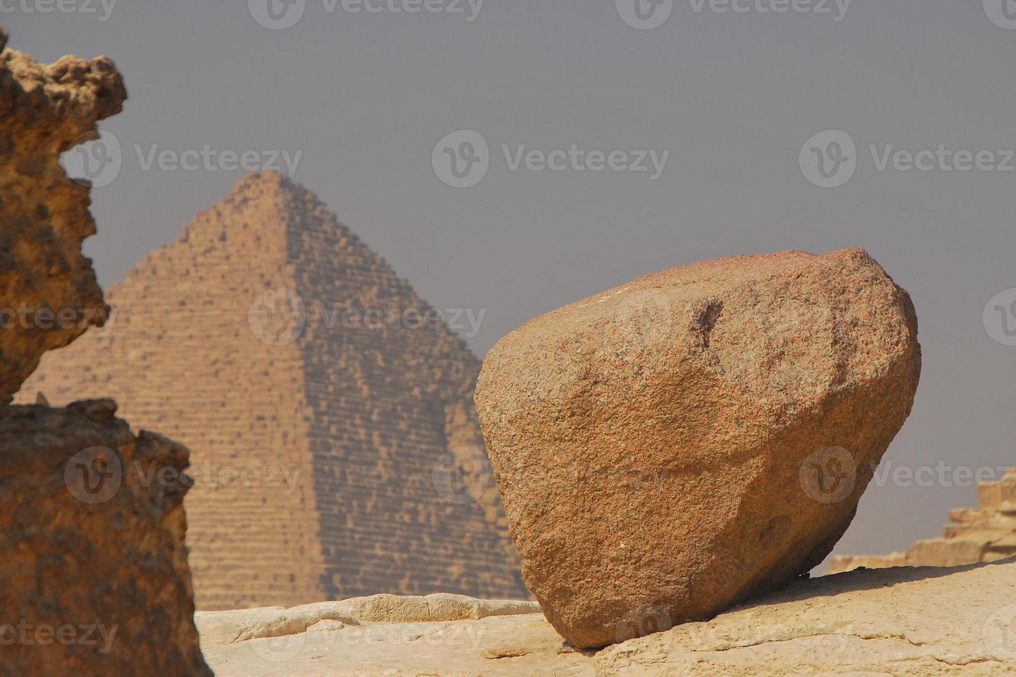 pyramid with a big stone photo