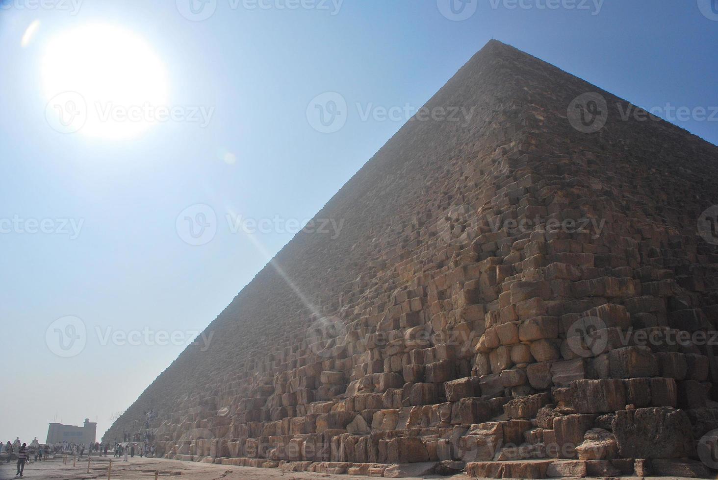 pyramid with sun photo