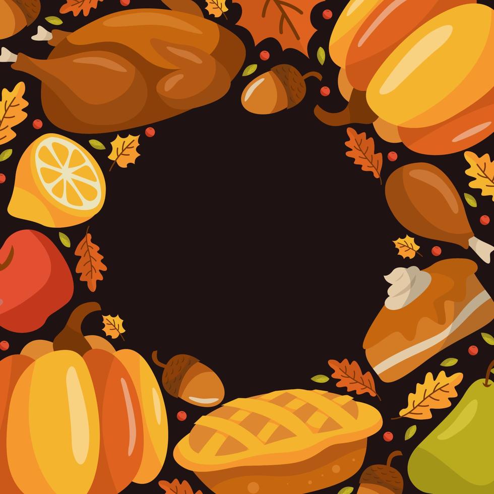 Thanksgiving Dinner Background vector