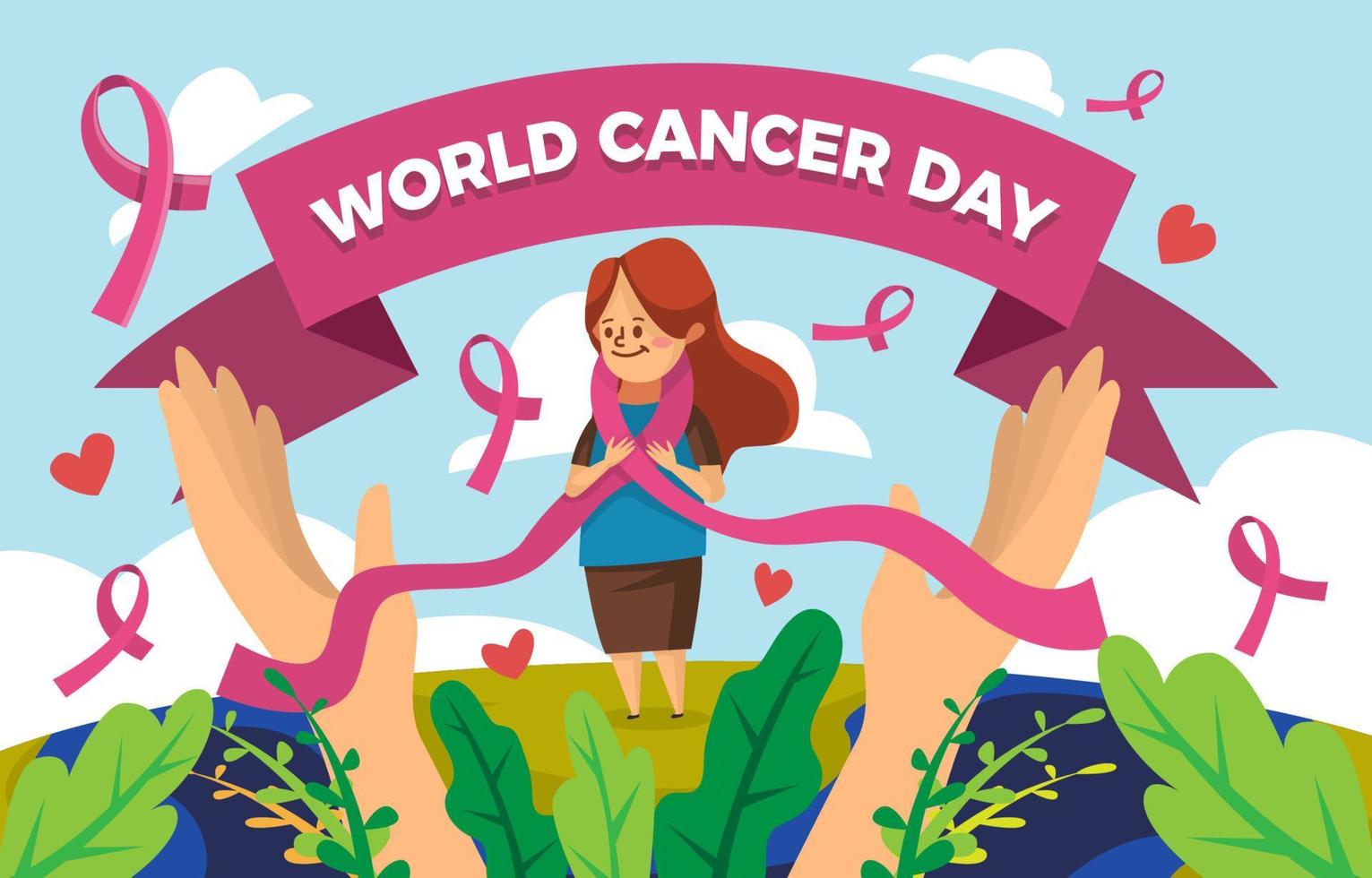 World Cancer Day Concept vector