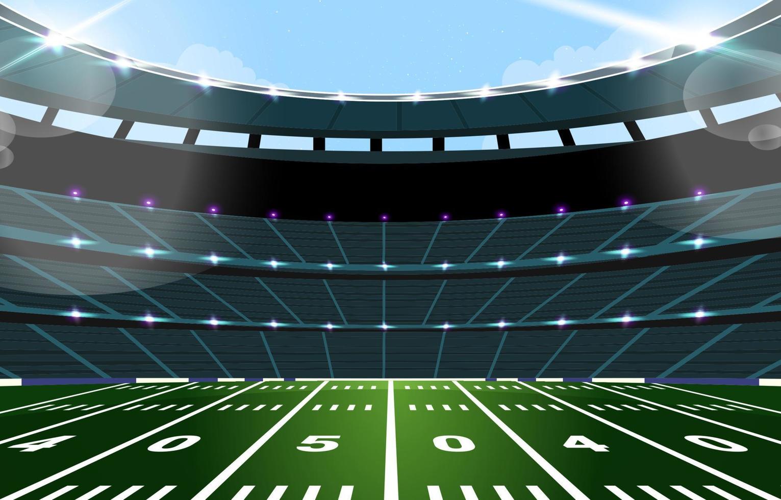 impresionante fondo del estadio superbowl vector