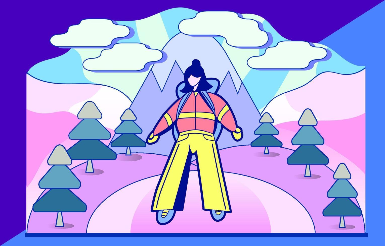 Female Adventurer Character vector