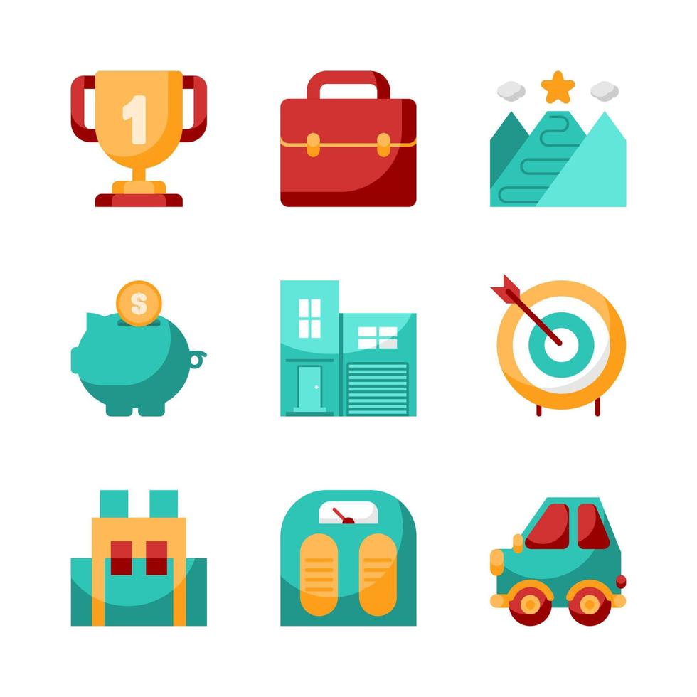 New Year Resolution Icon Collection vector