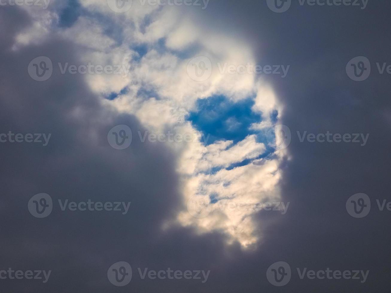 blue sky with clouds background photo