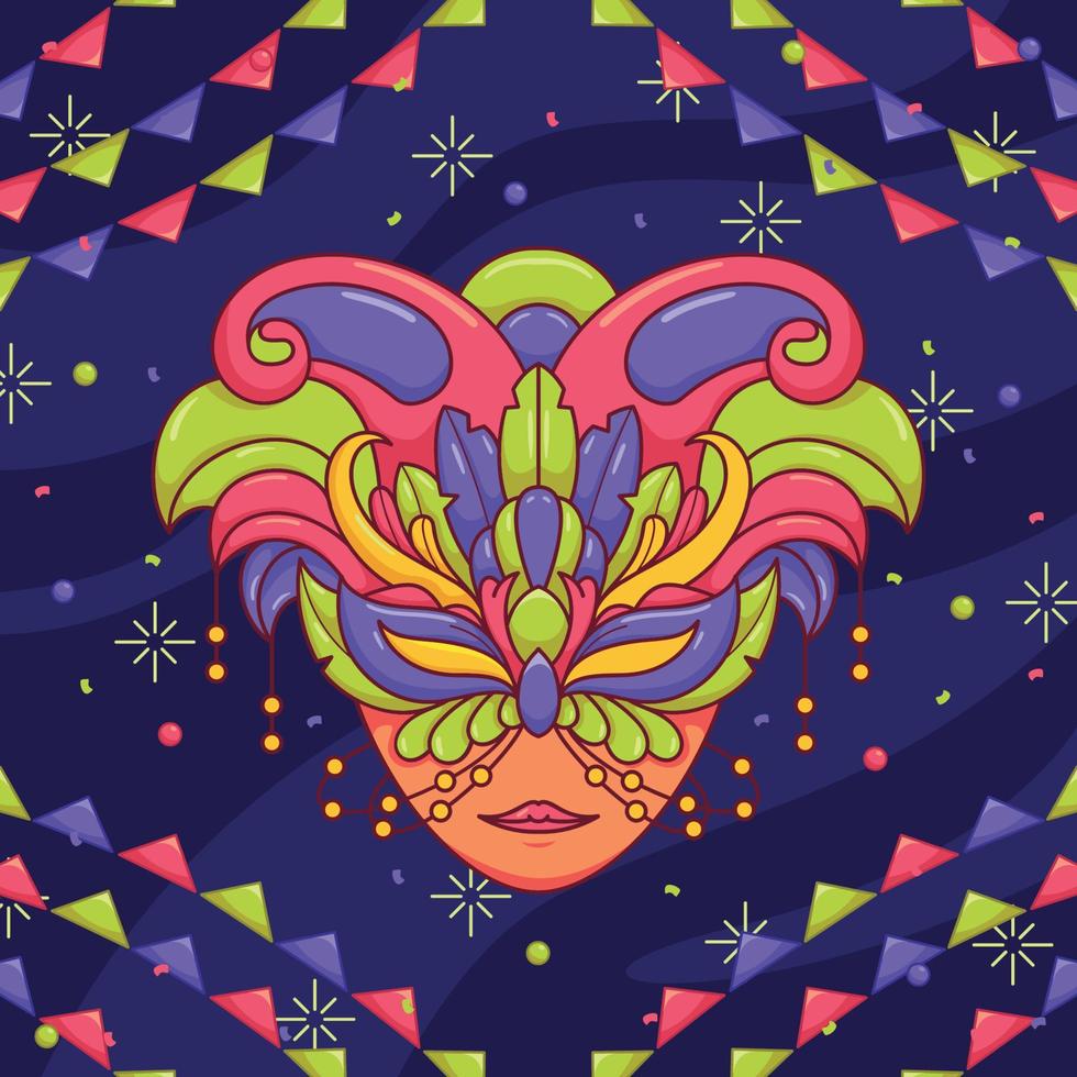 Mardi Gras Mask Concept vector