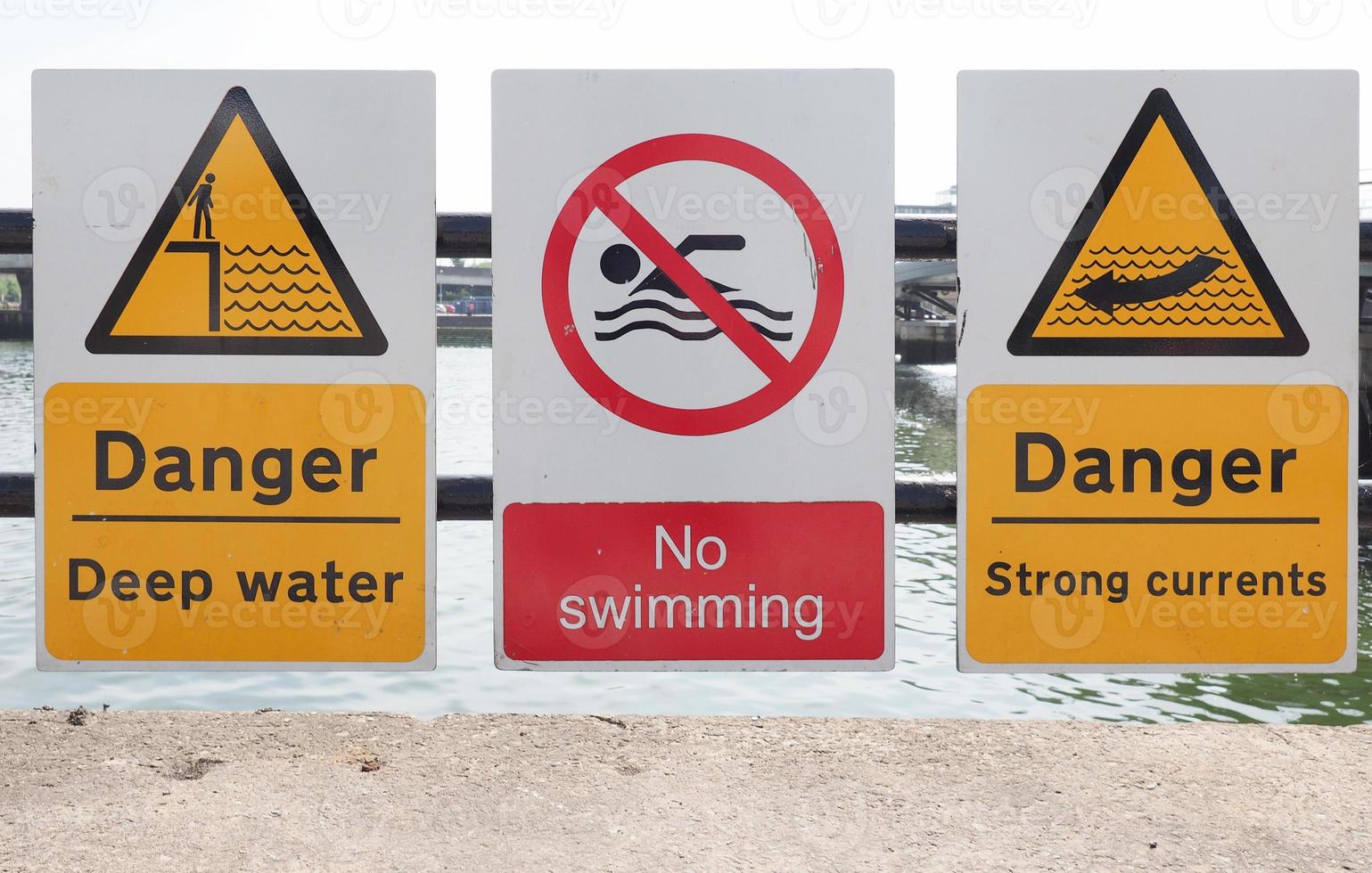 water danger signs photo