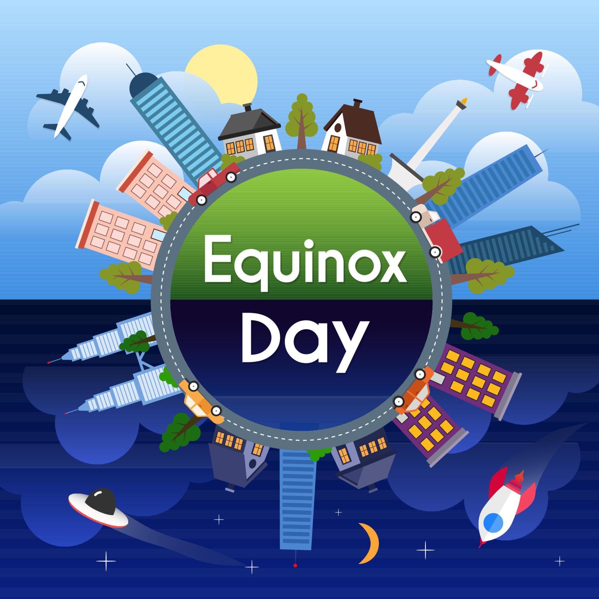Equinox Solstice Half Day Half Night 4427557 Vector Art at Vecteezy