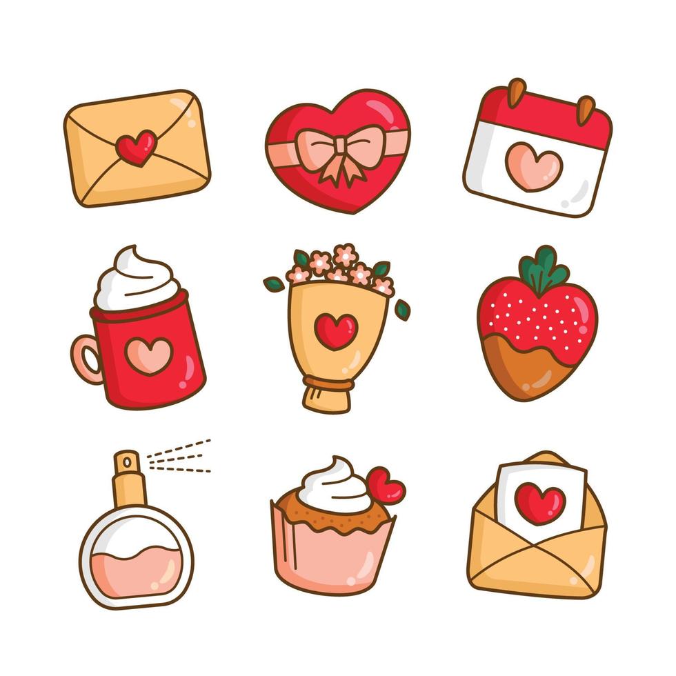 Confections Perfumes and Gifts Icons vector