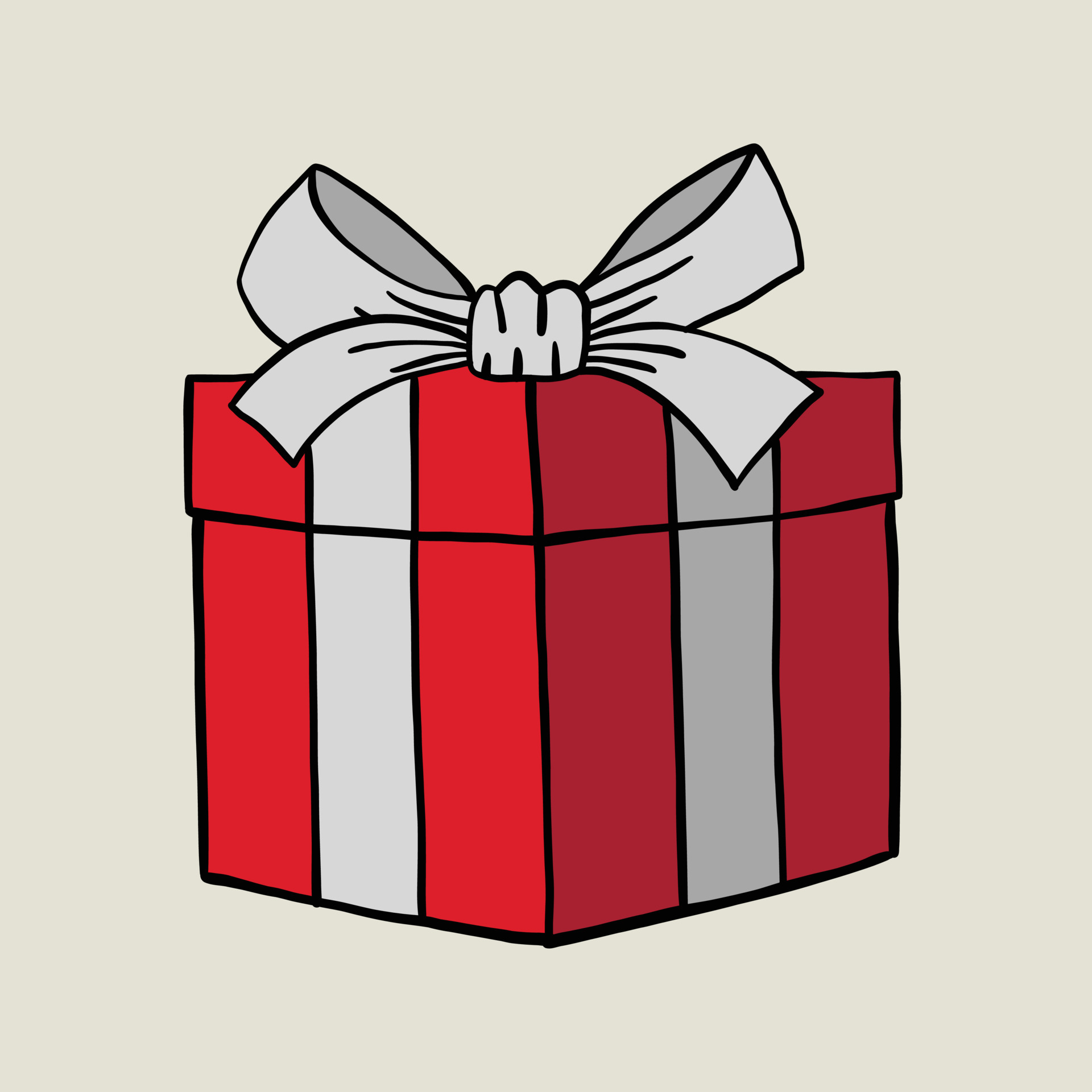 doodle freehand sketch drawing of a gift box. 4427645 Vector Art