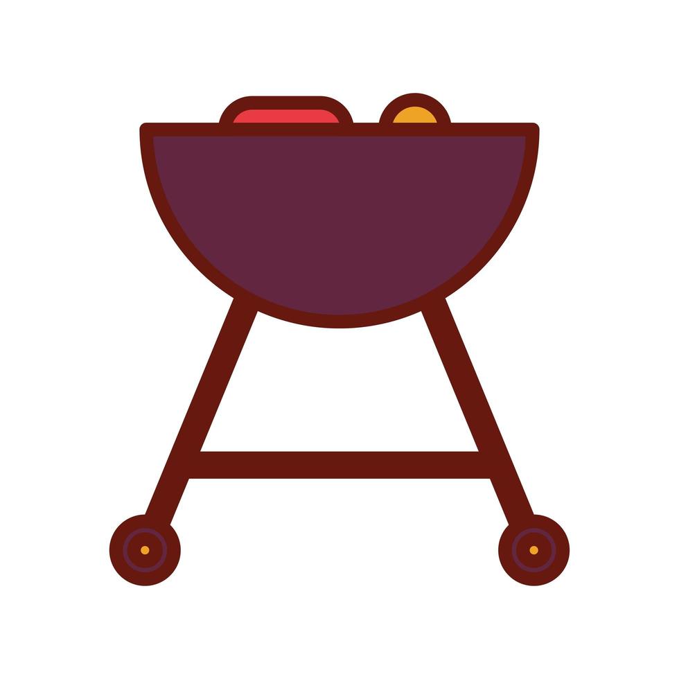 parrilla con un color gris sobre un fondo blanco vector