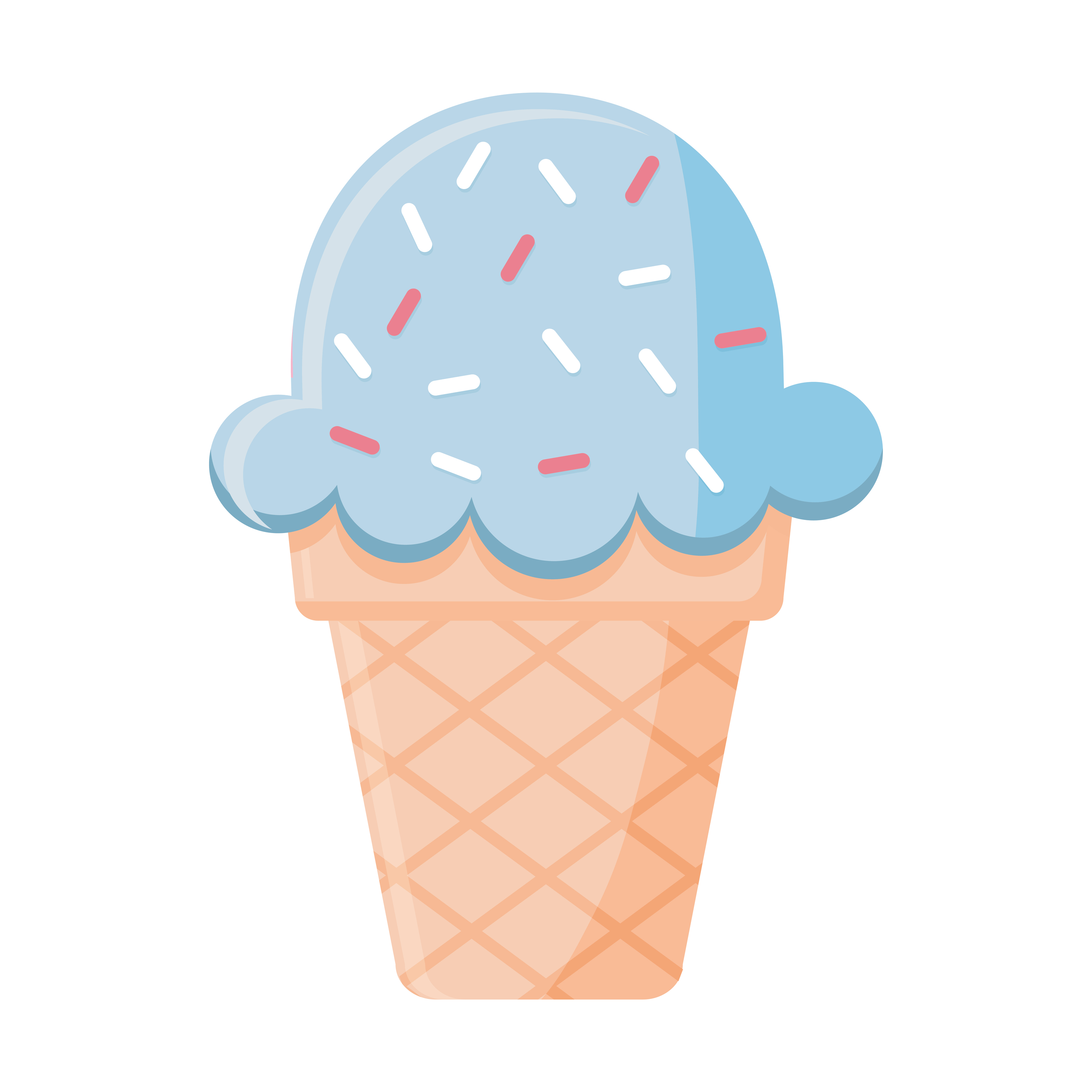 Blue color ice cream sale