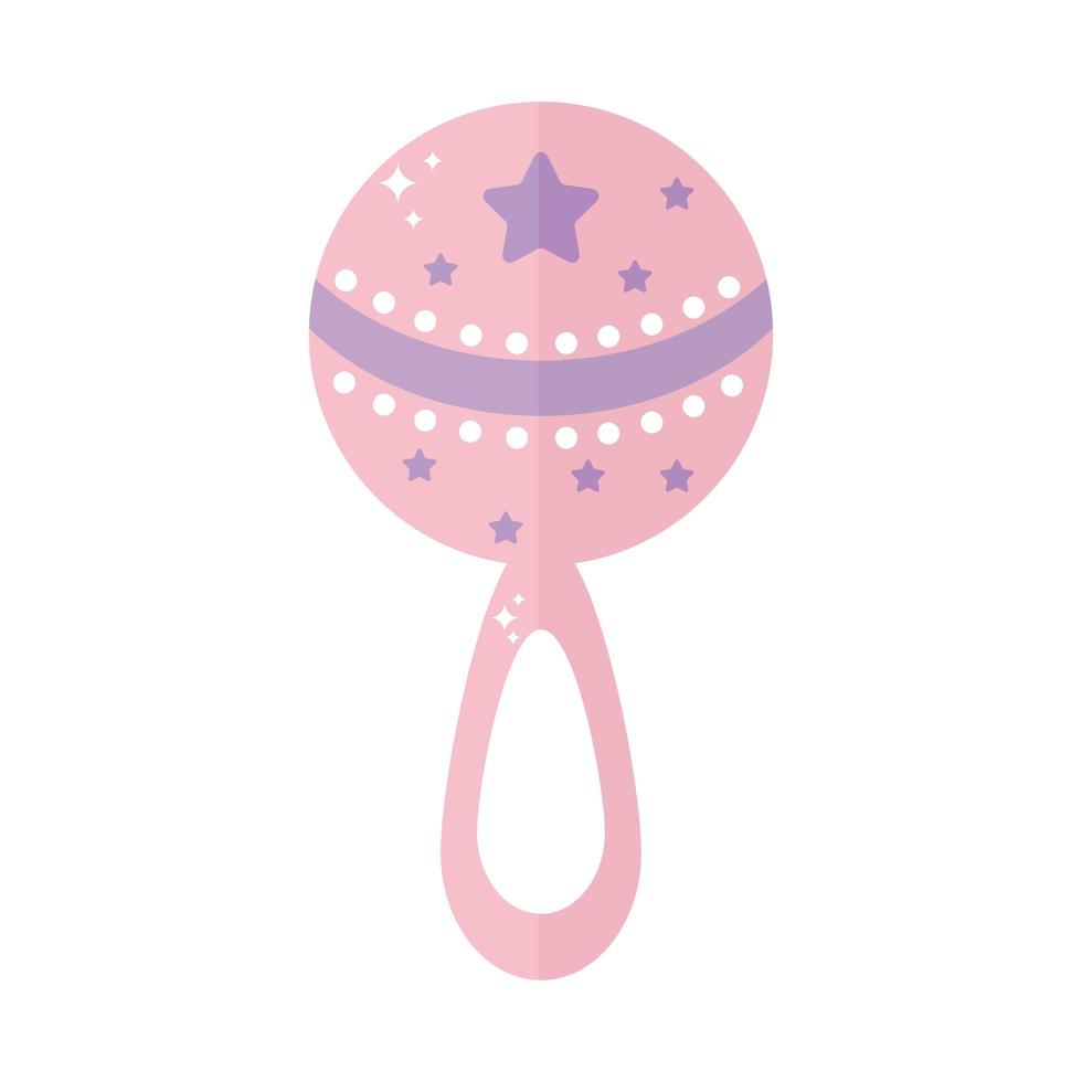 baby rattle on a white background vector