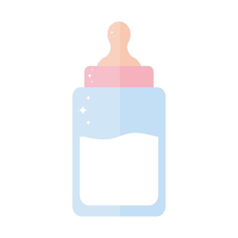 baby bottle with milk on a white background vector
