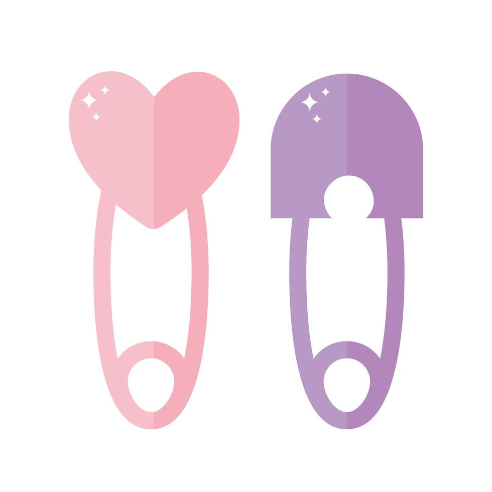 hair clips on a white background vector