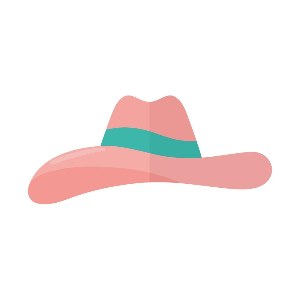 sombrero de playa sobre un fondo blanco vector